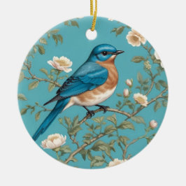 Ornamento De Cerâmica Bluebird William Morris Inspirou Turquois