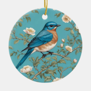 Ornamento De Cerâmica Bluebird William Morris Inspirou Turquois