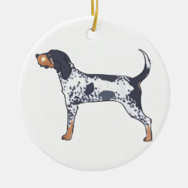 Ornamento De Cerâmica Bluetick Coonhound