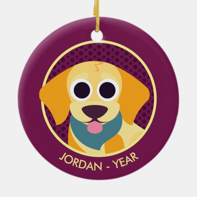 Ornamento De Cerâmica BO o cão (Traseira)