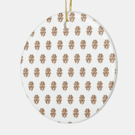 Ornamento De Cerâmica Boa sorte para o seu texto, quatro folhetos de fol