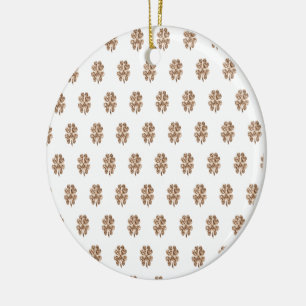 Ornamento De Cerâmica Boa sorte para o seu texto, quatro folhetos de fol