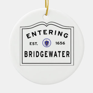 Ornamento De Cerâmica Boa vinda à cidade de MÃES de BRIDGEWATER