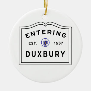 Ornamento De Cerâmica Boa vinda à cidade de MÃES de Duxbury