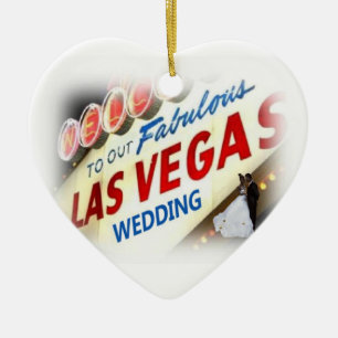 Ornamento De Cerâmica Boa vinda a nosso Las Vegas fabuloso que Wedding o
