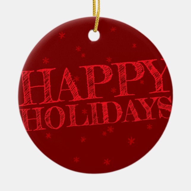 Ornamento De Cerâmica Boas festas Natal do pastel (Frente)