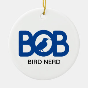 Ornamento De Cerâmica Bob Bird Nerd