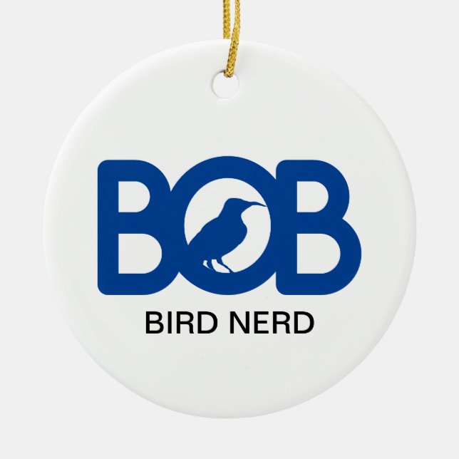 Ornamento De Cerâmica Bob Bird Nerd (Frente)