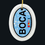 Ornamento De Cerâmica Boca Raton - projeto oval<br><div class="desc">Boca Raton - design oval.</div>