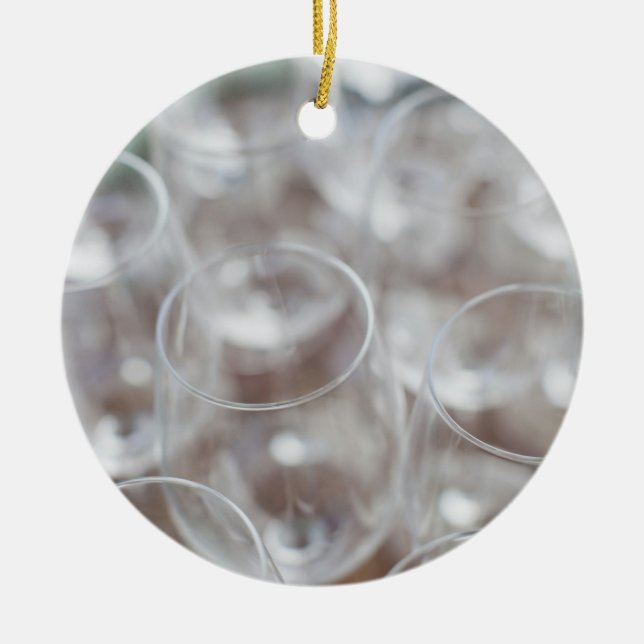 Ornamento De Cerâmica Bodega Marques de Riscal Winery, provando de vinho (Frente)