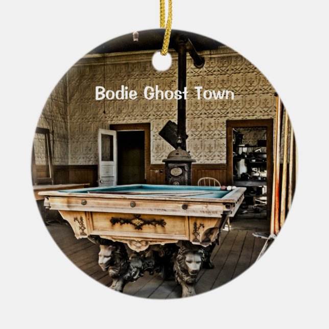 Ornamento De Cerâmica Bodie Ghost Town, Califórnia, (Frente)