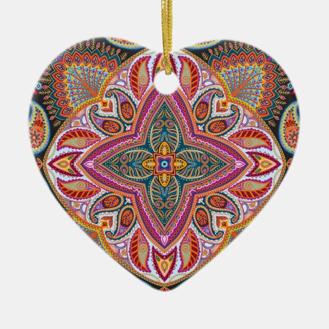 Ornamento De Cerâmica Boho aciganado selvagem da criança da estada (Frente)