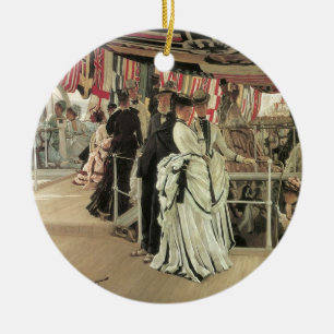 Ornamento De Cerâmica Bola a Bordo por James Tissot, Arte Vitoriano
