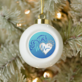 Ornamento De Cerâmica Bola Ball Ornament Winter Logo