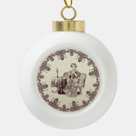 Ornamento De Cerâmica Bola Bebida chá
