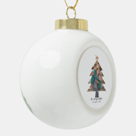 Ornamento De Cerâmica Bola Carregar imagem da família em uma forma de árvore