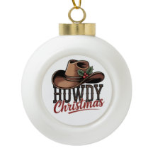 Chapéu de Cowboy de Natal Howdy – Decoração de Nat