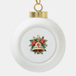 Ornamento De Cerâmica Bola Christmas Bell