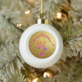 Ornamento De Cerâmica Bola Christmas in Music