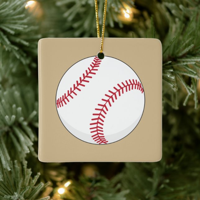 Ornamento De Cerâmica Bola de Baseball (Árvore)