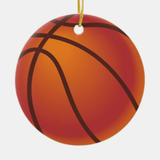 Ornamento De Cerâmica Bola de Basquetebol