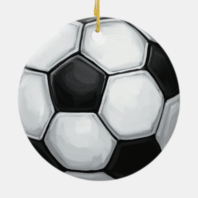 Ornamento De Cerâmica Bola de futebol (Traseira)