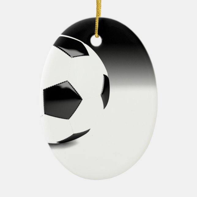 Ornamento De Cerâmica Bola de futebol (Frente)