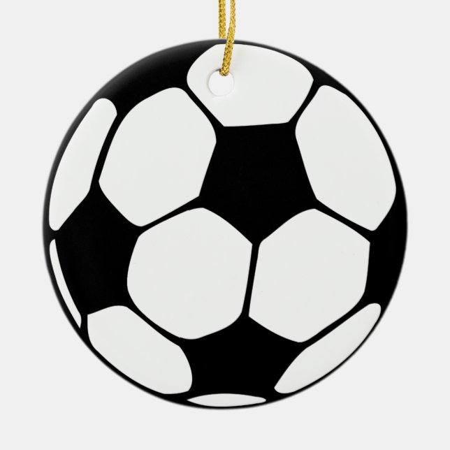 Ornamento De Cerâmica bola de futebol (Frente)