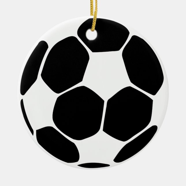 Ornamento De Cerâmica bola de futebol (Frente)