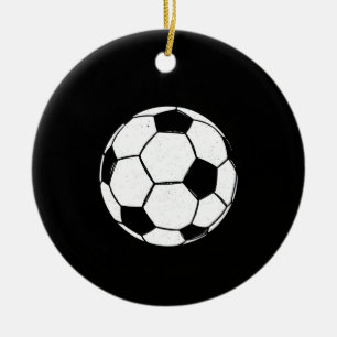 Ornamento De Cerâmica Bola de Futebol Clássica Vintage Ilustração Esport