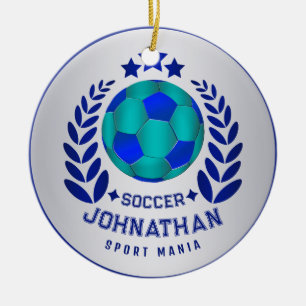 Ornamento De Cerâmica Bola de Futebol Crista Presentes para Fã de Espo