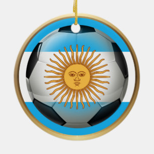 Ornamento De Cerâmica Bola de Futebol da Argentina