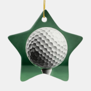 Ornamento De Cerâmica Bola de Golfe na decoração de tee cerâmica