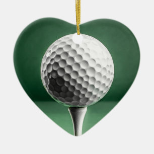 Ornamento De Cerâmica Bola de Golfe na decoração de tee cerâmica