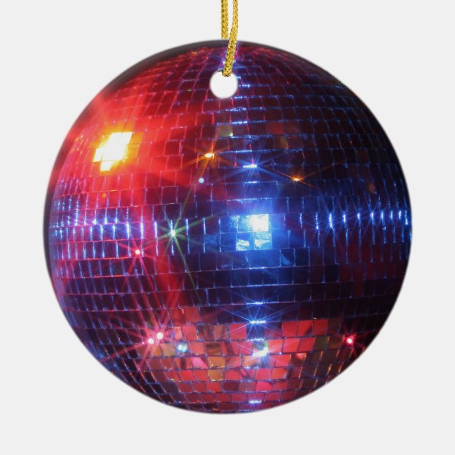 Ornamento De Cerâmica Bola do disco com raios laser (Frente)