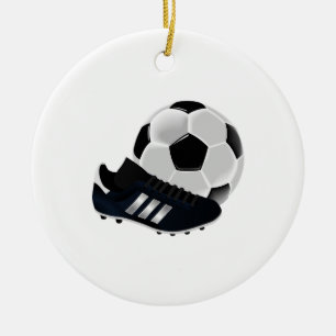 Ornamento De Cerâmica Bola e grampo de futebol