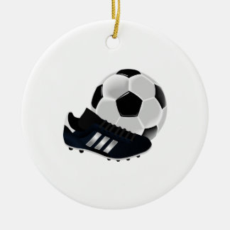 Ornamento De Cerâmica Bola e grampo de futebol