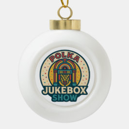 Ornamento De Cerâmica Bola Enfeite de Natal Floco de Neve Moldurado The Polka