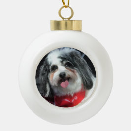 Ornamento De Cerâmica Bola Enfeites de natal De Cão Cortado, Carvalho-Cee