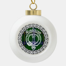 Escocês Clan Henderson Tartan e Crest