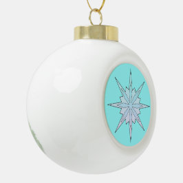 Ornamento De Cerâmica Bola Floco de neve