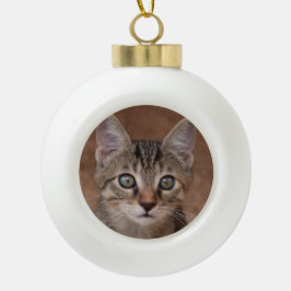 Ornamento De Cerâmica Bola Gato adorável
