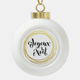 Ornamento De Cerâmica Bola Joyeux Noël - Feliz Natal