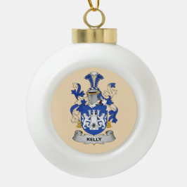 Ornamento De Cerâmica Bola Kelly Coat of Arms Ornament
