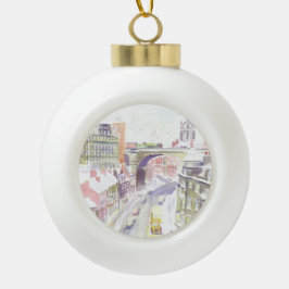 Ornamento De Cerâmica Bola Noite de Natal Regente da AEC de Newcastle