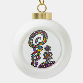 Ornamento De Cerâmica Bola Ornamento Frame Snowflake