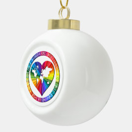 Ornamento De Cerâmica Bola Rainbow Soul Circle