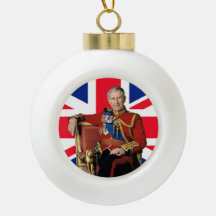 Rei Carlos III Bandeira britânica Saudação de Nata