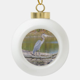Ornamento De Cerâmica Bola Solo azul com bola de Herão ou com flocos de neve