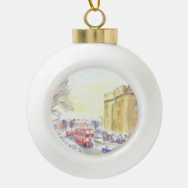 Ornamento De Cerâmica Bola United Bristol Loddeka, bauble de Natal.